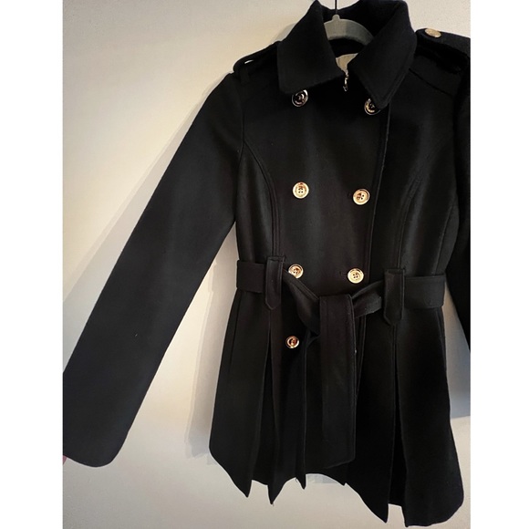 Michael Kors black coat with gold buttons - Picture 2 of 9